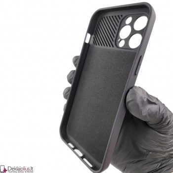 Švelnus guminis dėklas su kameros apsauga - juodas (Apple Iphone 12 Pro Max) Švelnus guminis dėklas su kameros apsauga - juodas (Apple Iphone 12 Pro Max)
